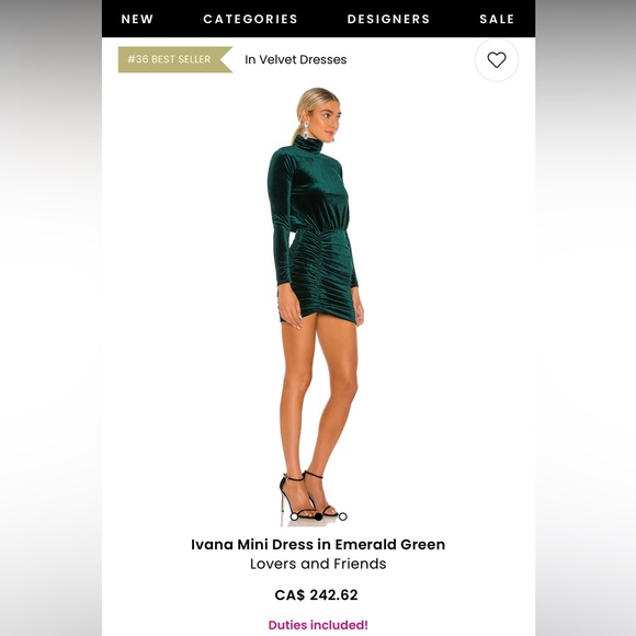 Brand new Lovers and Friends Ivana Mini Dress from Revolve. - Picture 4 of 5
